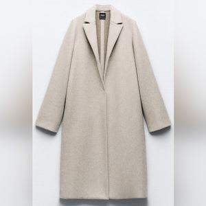Zara felt textured coat size S